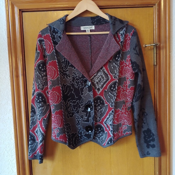 Coldwater Creek Jackets & Blazers - COLDWATER CREEK floral sweater jacket